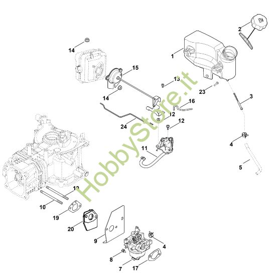 Picture of G - Carburatore, condotto carburante HD775 (HD775-3024)